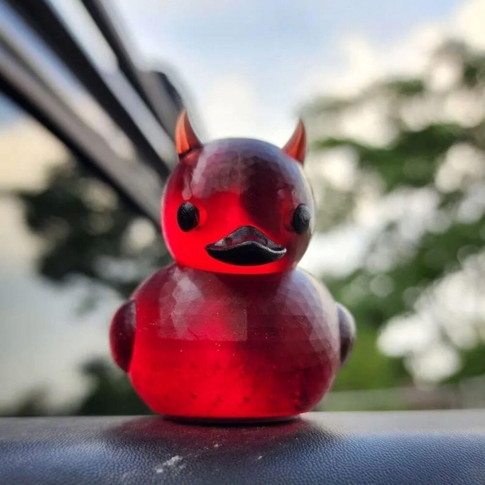 Lil' Devil Ducky, Dark Satanic Duck Gothic Gifts, Halloween Lil' Devil Ducky Desktop Decor, Car Decoration, Dashboard Duck Decoration, Mini Duck Figurines, Desktop Decoration Gifts - Image 5