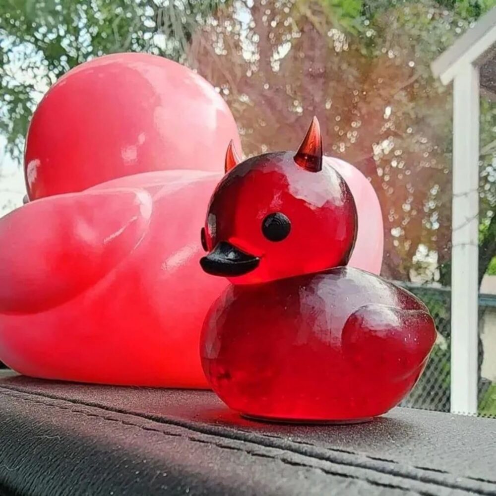 Lil' Devil Ducky, Dark Satanic Duck Gothic Gifts, Halloween Lil' Devil Ducky Desktop Decor, Car Decoration, Dashboard Duck Decoration, Mini Duck Figurines, Desktop Decoration Gifts - Image 7