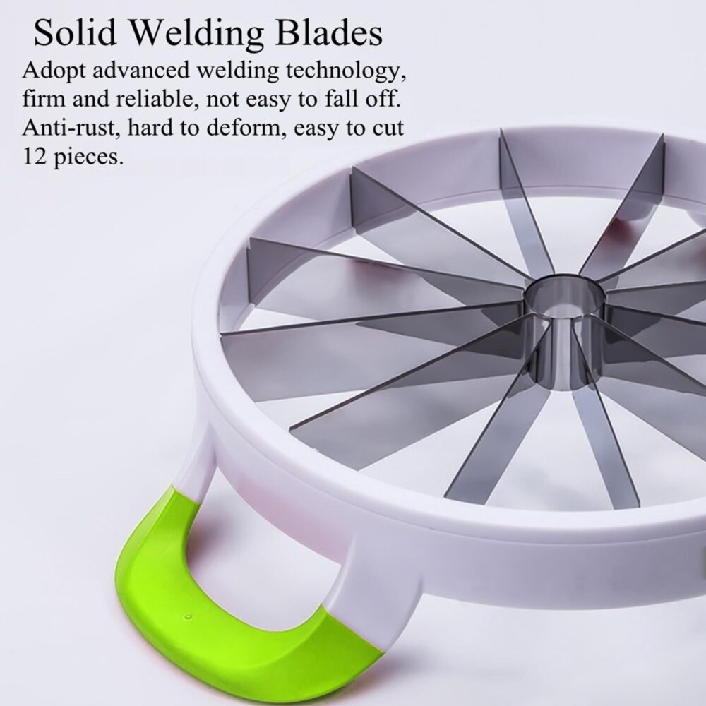 Extra Large Watermelon Cutter Slicer Tool Watermelon Cutter, Stainless Steel Watermelon Slicer, Comfort Silicone Handle, Fruit Slicer Cutter Corer for Cantaloup Melon, Pineapple, Honeydew, Round - Image 6