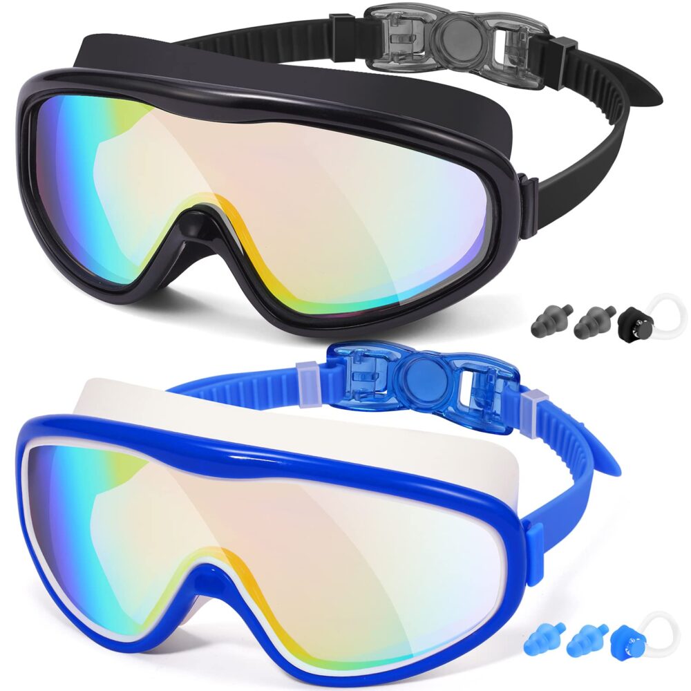 Braylin Adult Swim Goggles, Wide View Swim Goggles for Men Women Youth Teen, Anti-Fog & UV , Over 15 - Image 14