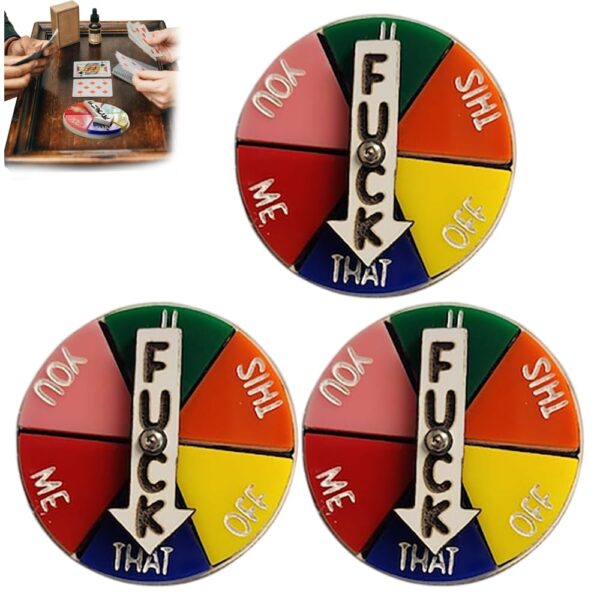 Fuck Spinner Magnet,Fuck Spinner Fridge Magnet,Funny Color Wheel Pins,Cute Spinning Art Brooch,Social Gag Turntable Decompression Toys,Gag Gift Birthday Gift,Decompression toy brooch