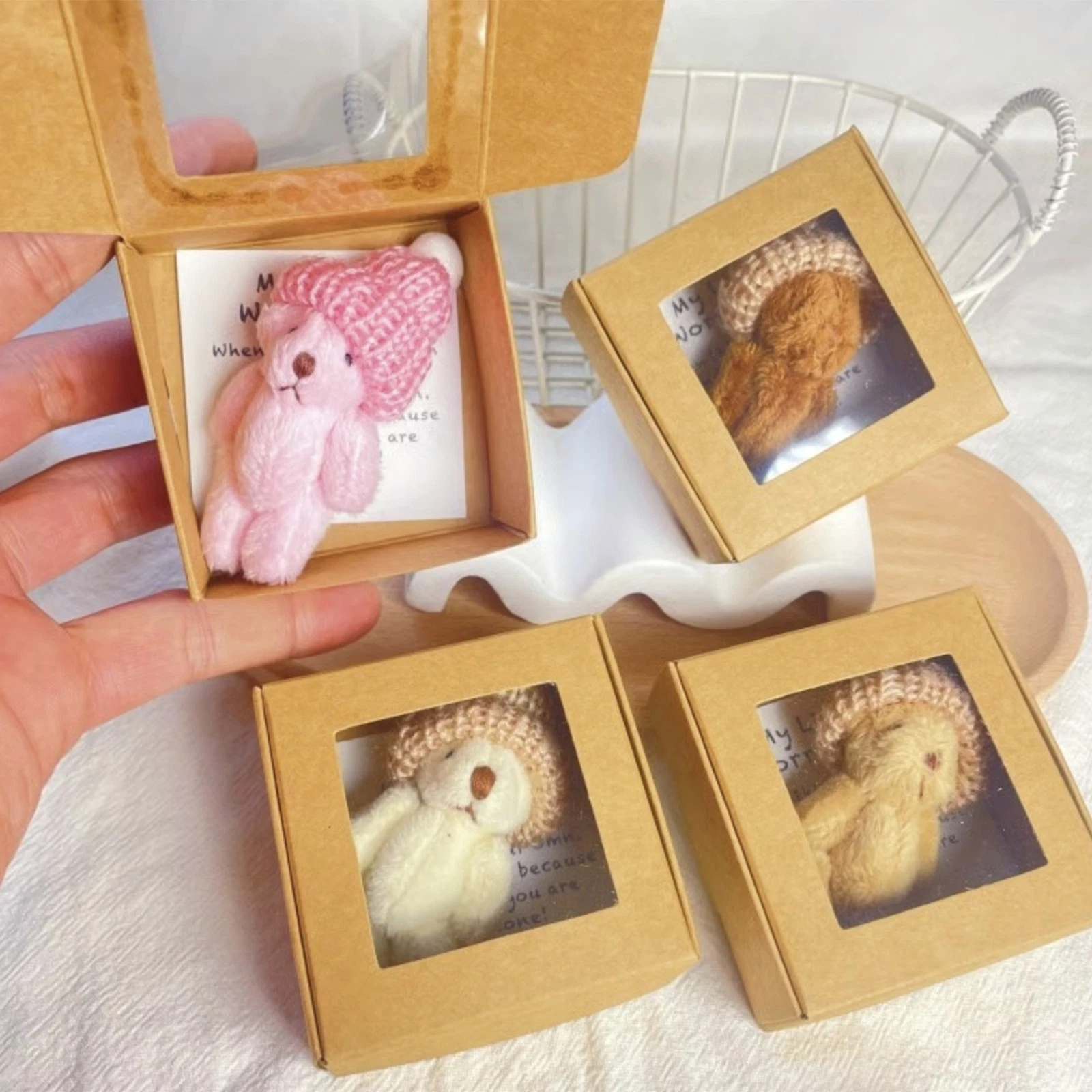 🎁Handmade Mini Plush Teddy Bear in Box - Image 5