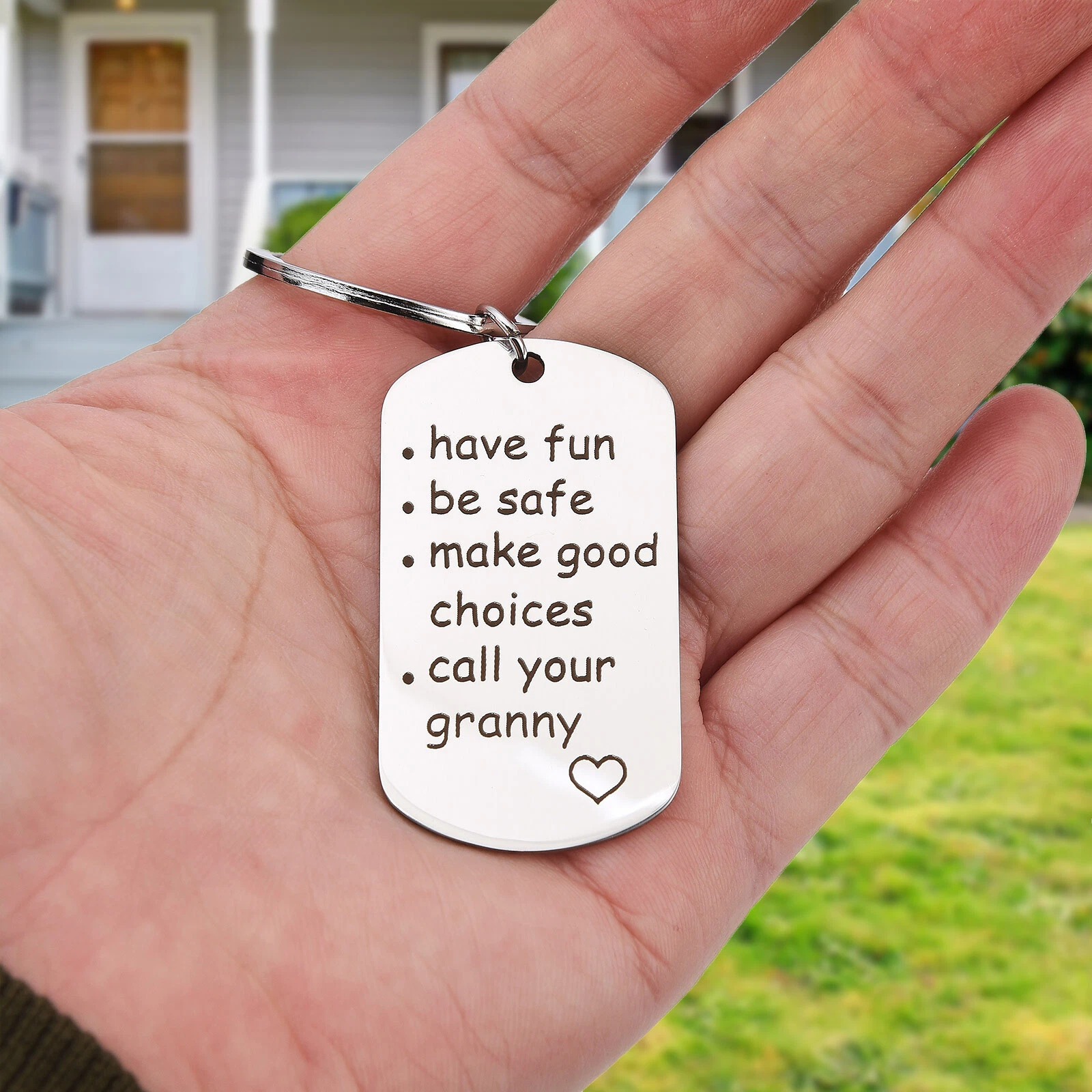 Have Fun, Be Safe, Make Good Choices and Call Your Grandma/Grandpa Keychain - Image 3