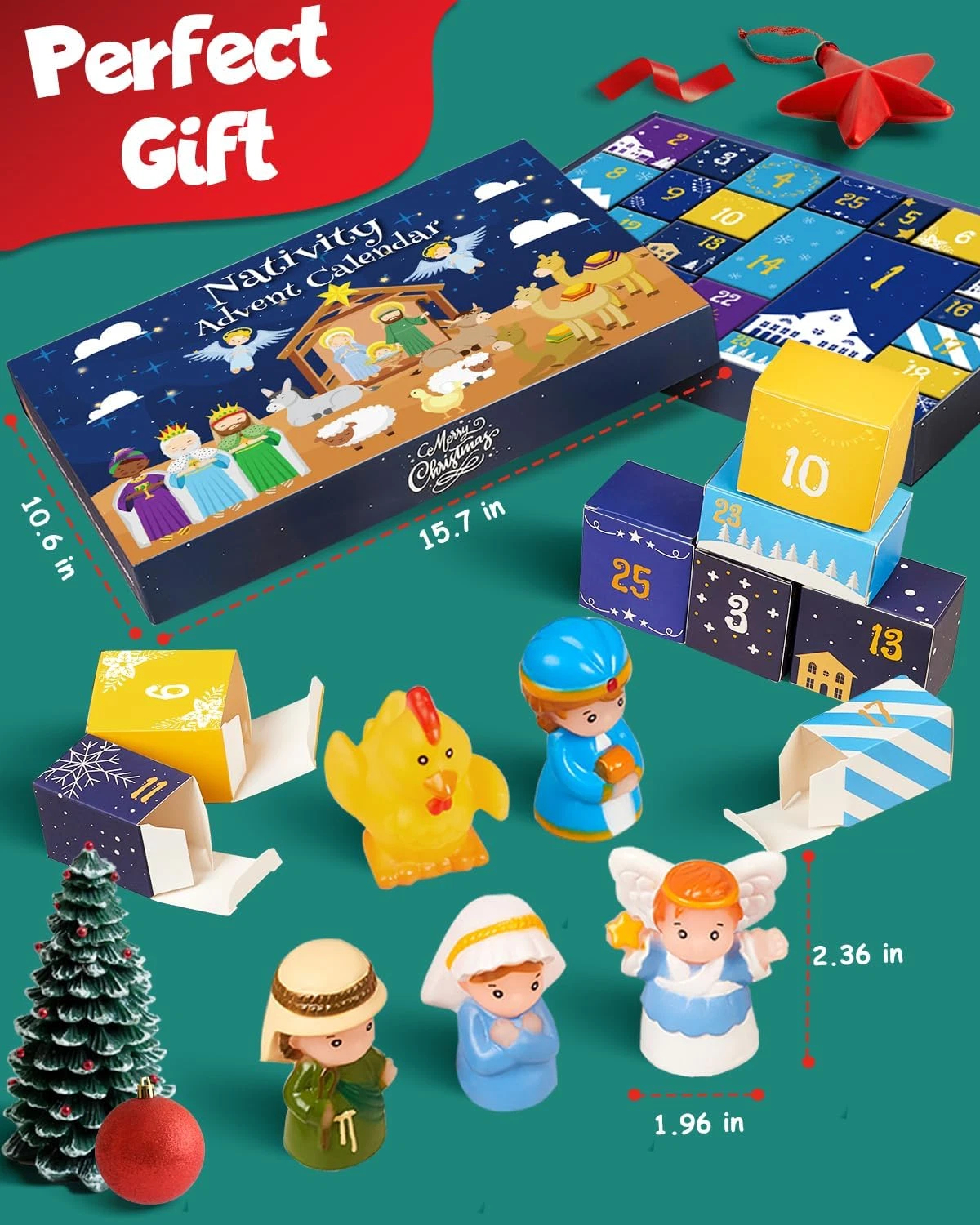🏆#1 Bestselling - 2025 Nativity Advent Calendar (25pcs) 💯NONTOXIC & ODORLESS - Image 4