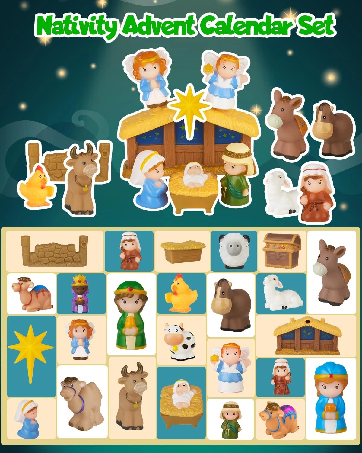 🏆#1 Bestselling - 2025 Nativity Advent Calendar (25pcs) 💯NONTOXIC & ODORLESS - Image 5